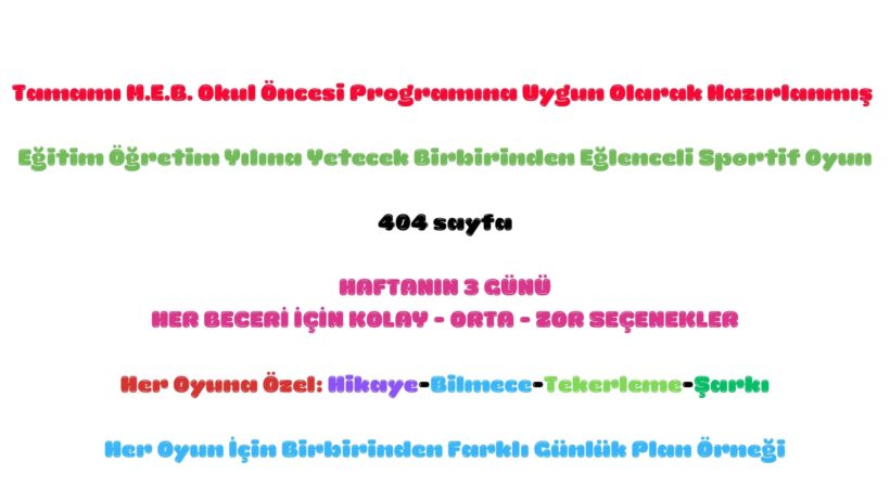 Oyunlarla Temel Hareket Becerileri